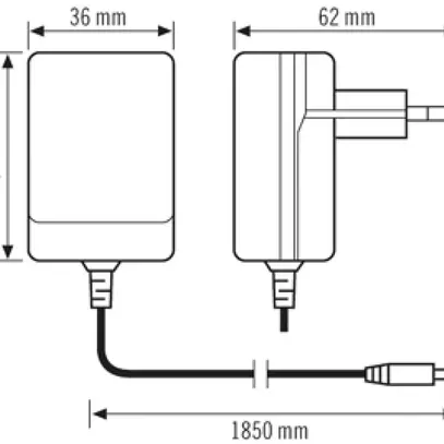 Alimentazione a spina ESYLUX POWER SUPPLY 12VDC per lampada di emergenza SLP-2 