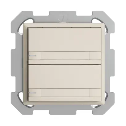 Pulsante INC KNX 2×EDIZIOdue colore crema RGB con LED con inserto carta 
