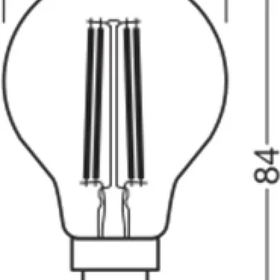 Lampada LED LEDVANCE CLASSIC P E14 2.2W 470lm 827 chiaro Ø45×85mm 