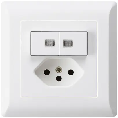 Combinazione luminosa INC 2×A-R/1P+T13 bianco kallysto.line prot.bambini 2 lenti 