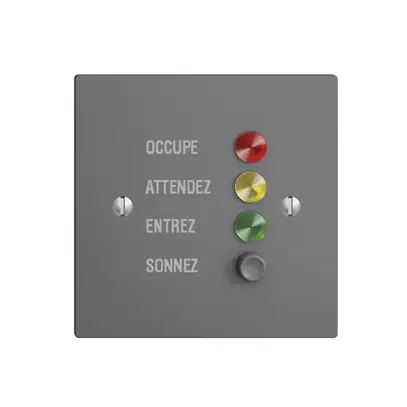 Station de porte EDIZIOdue pour signaux d'appel, gris foncé 