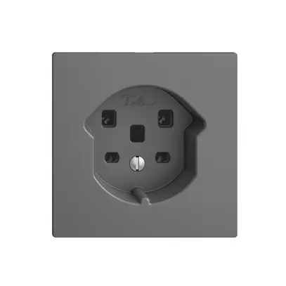 Presa INC EDIZIOdue T25 16A grigio scuro, morsetti a vite 