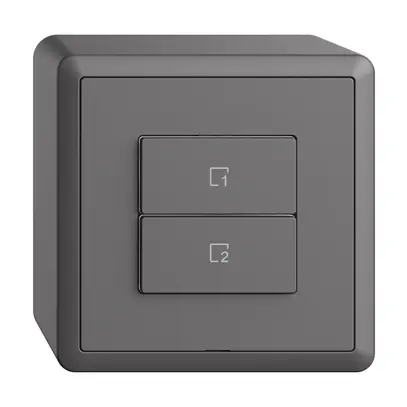 Poussoir scène AP 2 scènes vertical/2T Edue Wiser gris foncé 