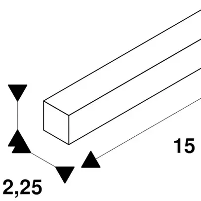 Crampon de montage SLV GRAZIA 10 EDGE 22.5×150×22.5mm 4 pièces acier affiné 