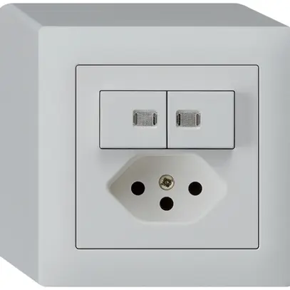 Combinaison lumineuse AP 3/1P+A-R+T13 gris clair kallysto 