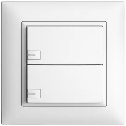 Pulsante univ. INC 2×1t mors. innest. EDIZIOdue bianco con LED 