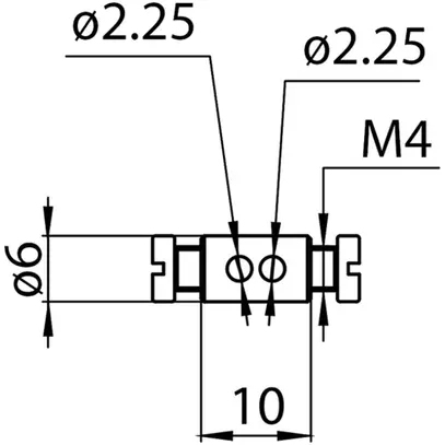 Fermacorda Sylvania OneTrack ottone Ø6×10mm nichel 