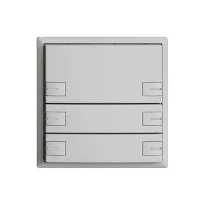 KNX-Taster RGB EDUE, 250mW, m.RGB-LED, 6×Taste, 1×Tastenb., hgu 