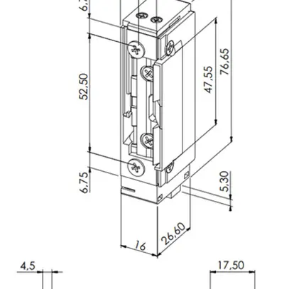 Apriporta precaricato BSW B5000-TL, 24VDC, disecc.ch. scrocco a raggiera, top 