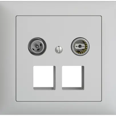 Prise multimédia 11dB INC Edue FKE, prise terminale/passage, 2×RJ45 Keystone grc 