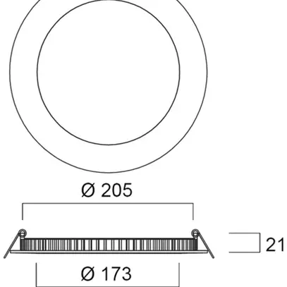 Downlight LED Sylvania Flat 205 24W 2200lm 3000K IP44 120° REG Ø226mm bianco 