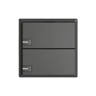 Pulsante KNX RGB EDIZIO.liv SNAPFIX® sensore temp.RGB-LED 2× com.1T grs 