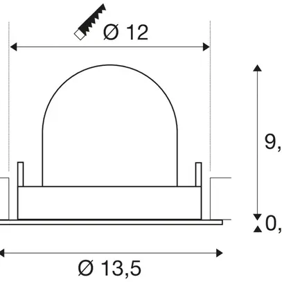 EB-LED-Downlight SLV NUMINOS GIMBLE M, 17.5W 500mA 1460lm 2700K 20° sz 