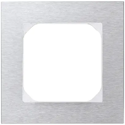 Telaio di copertura KAL.art 1×1 94×94mm acciaio pregiato spazzato 