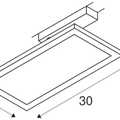 Lampada LED SLV PANEL TRACK square 18W 1800lm 3000K adattatore 1 fase bianco 