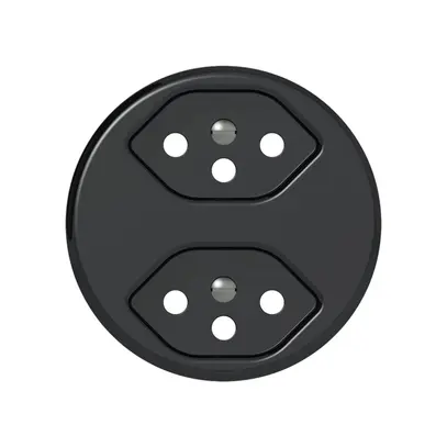 Set frontale INC Classic ZE per presa 2×T13 nero 