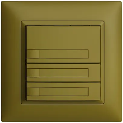 Poussoir ENC KNX 3× EDIZIOdue olive RGB sans LED avec insert papier 