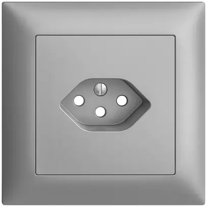 Kit frontal ENC EDIZIOdue silver 88×88mm 1×T13 