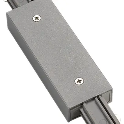 Raccord longitudinal SLV pour rail conducteur 1-phase, alimentation gris argenté 