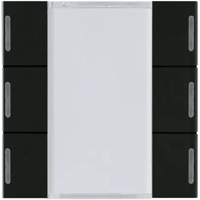 Faccia pulsante Hager basico KNX sestuplo LED nero 45×45mm 