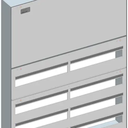 Tableau de distribution AP Hager 2 rangées ABT 756×1015mm gris clair 