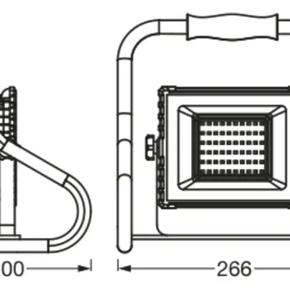 Proiettore LED LDV LED WORKLIGHT BATTERY 20W 1600lm 4000K IP44 arancione 4h 