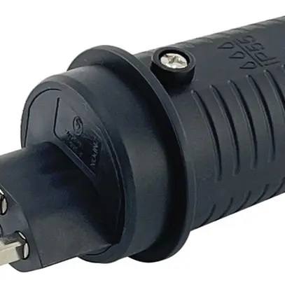 Fiche T23 250V 16A, IP55, S+, noir 