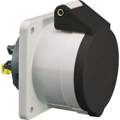 AP-Steckdose CEE Bals 5P 16A 500V 7h schwarz IP44 vernickelt Quick C. 