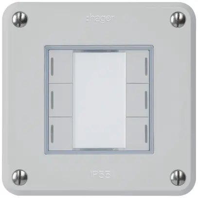 Poussoir ENC robusto C KNX 6× LED RGB s/e-link gris clair 