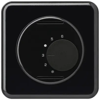 UP-Frontset basico schwarz für Raumthermostat ohne Schalter 