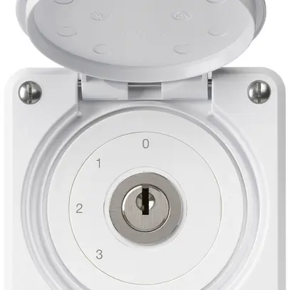 Interruttore a chiave INC robusto IP55 con copertura S5/1P bianco combinazione 