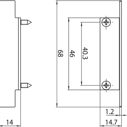 Copertura Sylvania Lytespan 68×14.7×14mm acciaio nero 