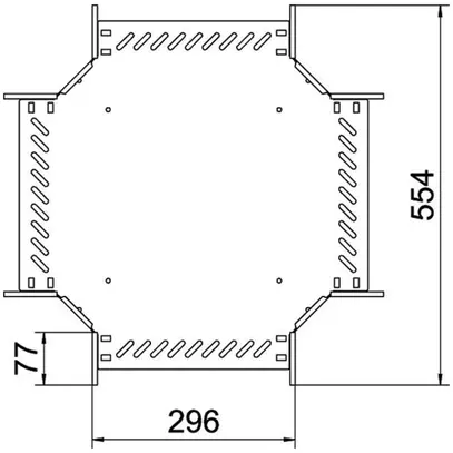 Pièce en croix BET RK 110×300mm acier zingué en continu 