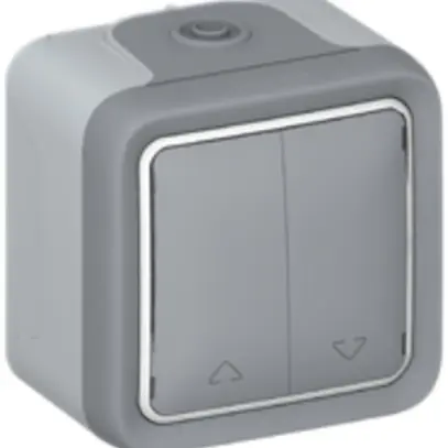 Pulsante per tapparella AP PLEXO grigio 2×A/1L 