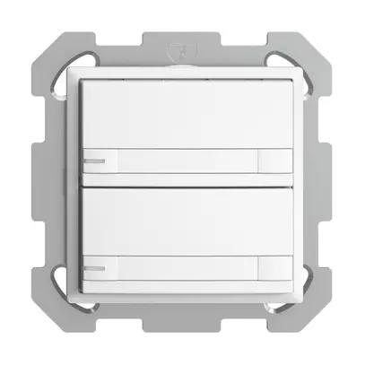 Pulsante INC KNX 2×EDIZIOdue colore bianco RGB con LED con inserto carta 