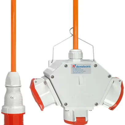 Kreuzverteiler Demelectric HG840 3×CEE 16/5 1×St.CEE 16/5 1.5m 