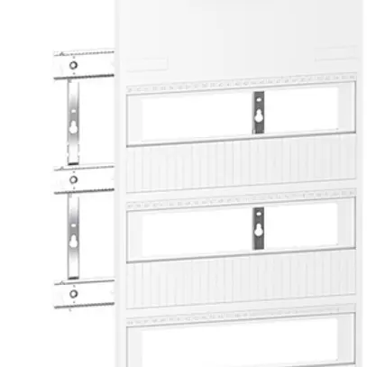 Einbauset SE Resi9 mit DIN-Schiene 3 Reihen für 12TE/Reihe mit Klemmleiste PE+N 