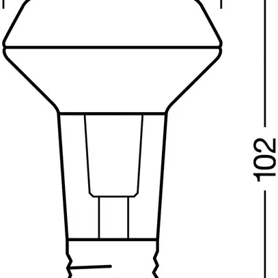 Lampada LED PARATHOM R63 60 E27 4.3W 827 350lm 36° 