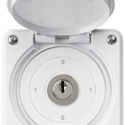 Interrupteur à clé ENC robusto IP55 avec clapet S0/1P blanc pour combinaison 