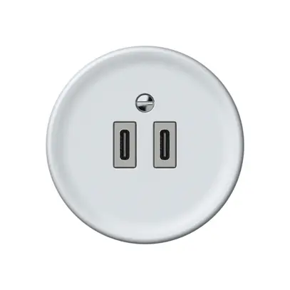 Presa di carica USB origin 2×USB-C 3000mA 5V bianco 