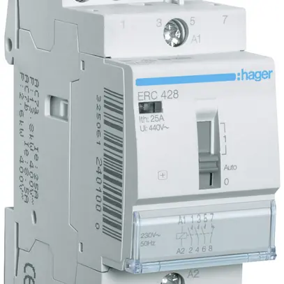 Contacteur AMD Hager ERC 230VAC 3 fermeur 1 ouvreur 25A 2UM 