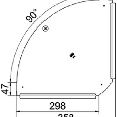 Couvercle BET RBD 90° 300mm acier zingué en continu 