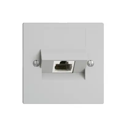 Prise ENC 1×RJ45/u 4P ITplus EDIZIOdue gris clair 