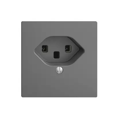 Prise ENC EDIZIOdue T23 16A gris foncé, bornes à vis 