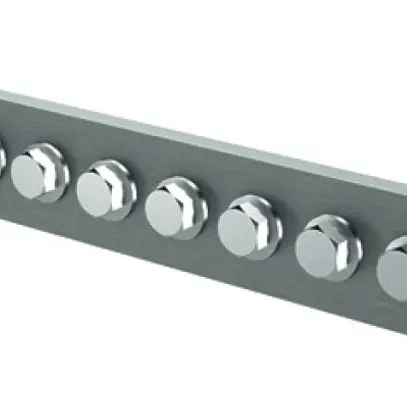 Potenzialausgleichsschiene Flury PA 20, Inox A2, 1-reihig, 270×30×6mm, 10×M6 