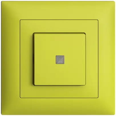 Pulsante luminoso INC EDIZIOdue A-R/1P lemon, c.lente.LED.88×88mm 