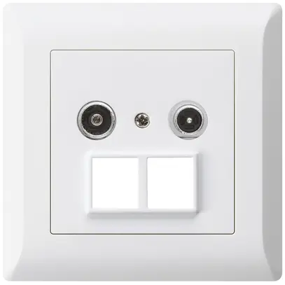 Prise multimédia ENC kallysto.line R/TV 23dB 2GHz blanc 