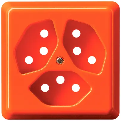 Prise AP basico 3×type 13 orange 