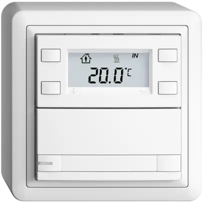 Pulsante RTH AP KNX 1×EDIZIOdue FX bianco, con carta+LED RGB 