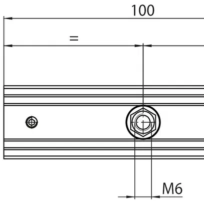 Supporto per binario Sylvania OneTrack M6 alluminio 100mm×26.2mm×33.8mm bianco 